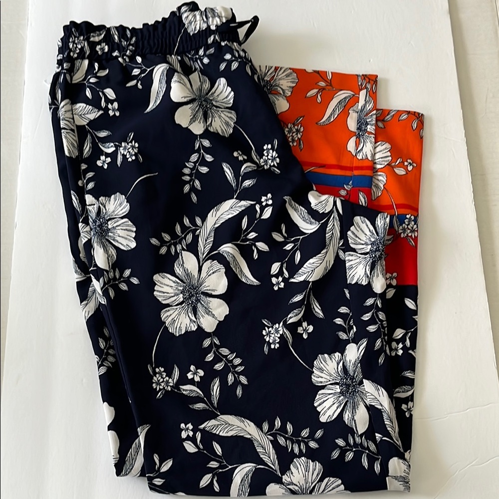 Soho Navy and White Floral Pants